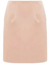 Chloé - Short Satin Pencil Skirt - Lyst