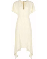 Stella McCartney - Vneck Midi Dress - Lyst
