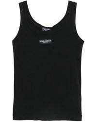 Dolce & Gabbana - Dolce & Gabbana Ribbed Tank Top - Lyst