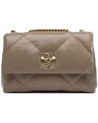 Tory Burch - Kira Matelassé Leather Shoulder Bag With Metal Logo - Lyst
