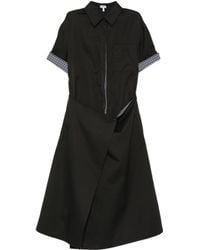 Loewe - Cotton And Silk Long Dress - Lyst