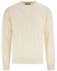 Peserico - Wool And Cashmere Ribbed Jumper - Lyst