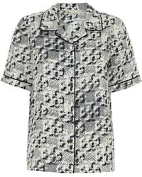 Tory Burch - Silk Shirt With Short Sleeves - Lyst