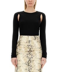 Helmut Lang - Cut-Out Shoulder Top - Lyst