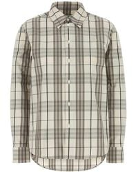 Burberry - Embroidered Poplin Shirt - Lyst