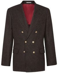Brunello Cucinelli - Double Breasted Jacket - Lyst