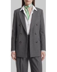 SUTTON NEW YORK - Anthracite Double-Breasted Jacket - Lyst