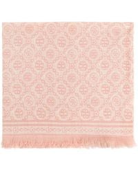 Tory Burch - Monogram Wool And Silk Scarf - Lyst