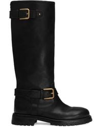 Dolce & Gabbana - Leather Biker Boots - Lyst