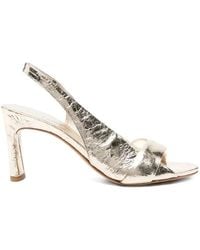 Roberto Del Carlo - "Metis" Sling Back Medium Heel Sandals - Lyst