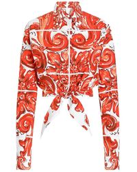 Dolce & Gabbana - Dolce & Gabbana Majolica Print Shirt - Lyst