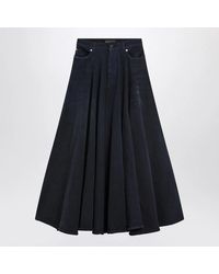 Balenciaga - Maxi Godet Denim Skirt - Lyst