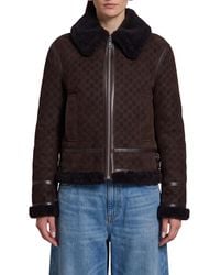 Gucci - Suede Leather And Shearling Jacket - Lyst