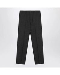 Prada - Anthracite Wool Trousers - Lyst