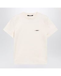 Jacquemus - Light Fitted T-Shirt With Grosgrain Logo - Lyst