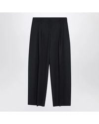 McQueen - Wide Wool Trousers - Lyst