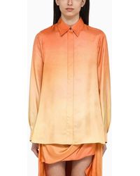 Zimmermann - Two-Tone Silk Tranquillity Shirt - Lyst