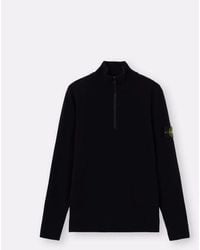 Stone Island - Virgin Wool Long Sleeve Polo - Lyst