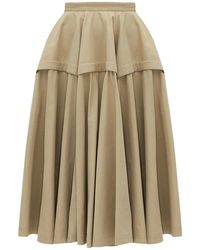 Bottega Veneta - Sand-Colored A-Line Skirt - Lyst
