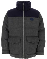 Gucci - Dark Wool Blend Down Jacket - Lyst