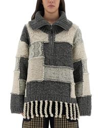 Ganni - Patchwork Jersey With Bangs - Lyst