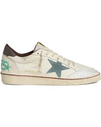 Golden Goose - "Ballstar" Leather Upper And Spur Crack Suede Toe Suede Star Nabul Heel Sneakers - Lyst