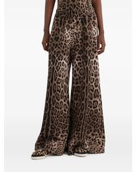 Dolce & Gabbana - Dolce & Gabbana Fleece Wide-Leg Pants - Lyst