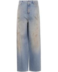 Golden Goose - "Journey W's" Melody Boyfriend Pant Cotton Denim Officina Wash With Studs On Side - Lyst