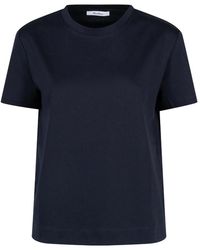 Max Mara - Cotton T-Shirt With Embroidered Logo On The Back - Lyst