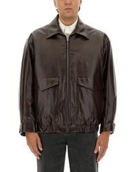 MM6 by Maison Margiela - Leather Jacket - Lyst