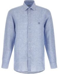 Etro - Striped Linen Shirt - Lyst