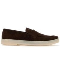 Prada - Suede Loafers - Lyst