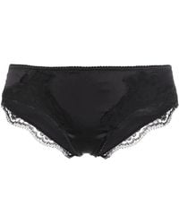 Dolce & Gabbana - Dolce & Gabbana Satin Briefs With Lace Detailing - Lyst