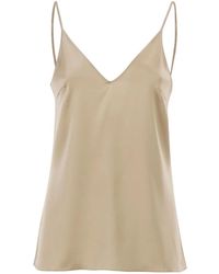 Brunello Cucinelli - Stretch Silk Satin Top - Lyst