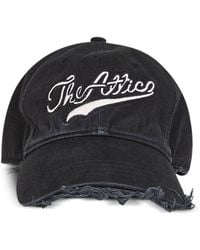 The Attico - Baseball Cap With Embroidery Logo And Frayed Hem - Lyst