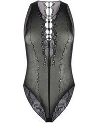 Saint Laurent - Mesh Bodysuit - Lyst
