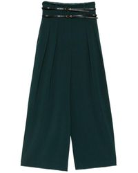 Liu Jo - Dark Cotton Trousers - Lyst