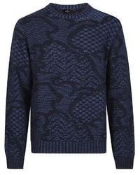 Etro - Striped Wool Knit Sweater - Lyst