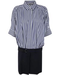 Sacai - Thomas Mason Cotton Poplin Dress - Lyst
