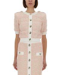Balmain - Tweed Cardigan - Lyst