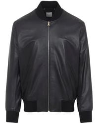 Paul Smith - Leather Bomber Jacket - Lyst