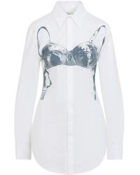 Jean Paul Gaultier - Scanned Bra Cotton Shirt - Lyst