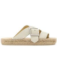 Loewe - Paula's Ibiza Leather Paula S Ibiza Petal Slippers - Lyst