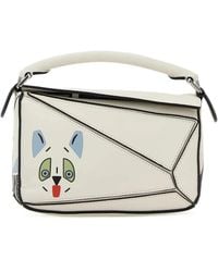 Loewe - Chalk Leather Mini Puzzle Handbag - Lyst