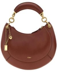 Chloé - 23 Cm Leather Banana Shoulder Bag With Golden Metal Hardware - Lyst