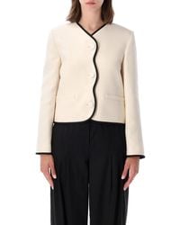 Valentino - Vaniglia Nero Crepe Couture Jacket - Lyst