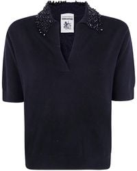 Semicouture - "Margy" Short Sleeves Polo Neck - Lyst
