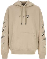 Off-White c/o Virgil Abloh - Off Cappuccino Cotton Oversize Sweatshirt - Lyst