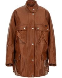 Prada - Antiqued Leather Caban - Lyst