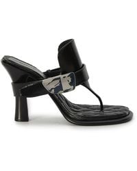 Burberry - Leather Bay Thong Mules - Lyst